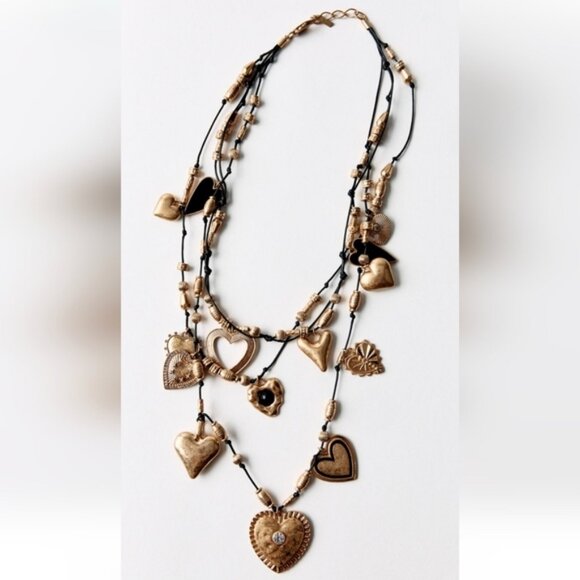 ZARA HEART MULTICHARM NECKLACE - Picture 1 of 6